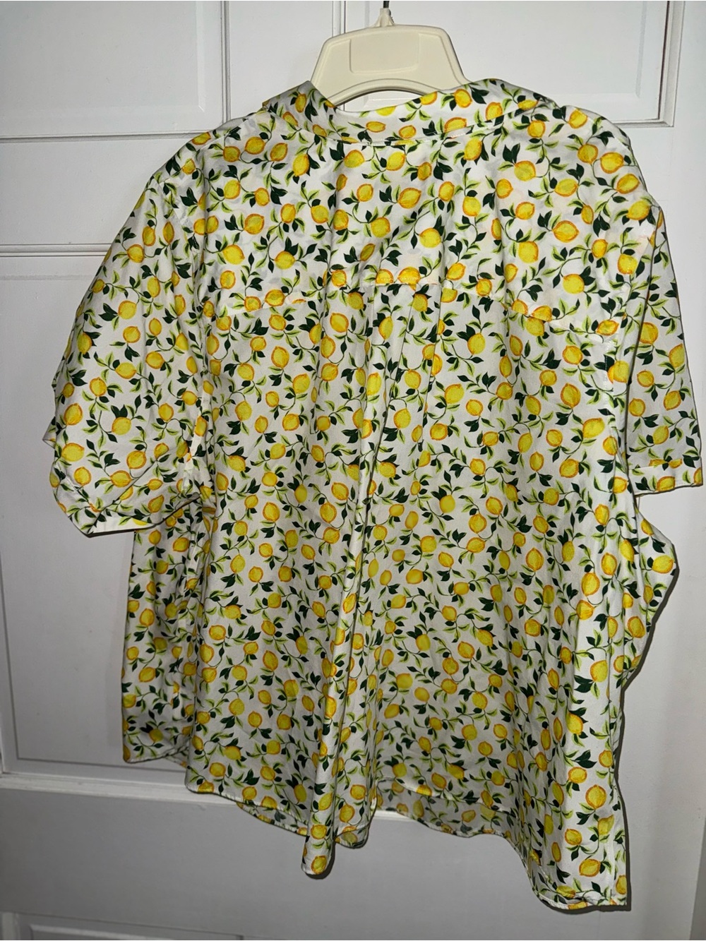 Lands' End Yellow Lemon Print Blouse - Picture 4 of 6